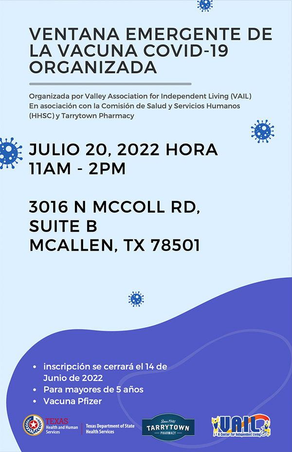 Ventana Emertgente de la vacuna Covid-19 organizada