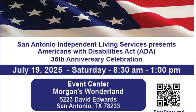 Flyer for the ADA 35th Anniversary Celebration event.