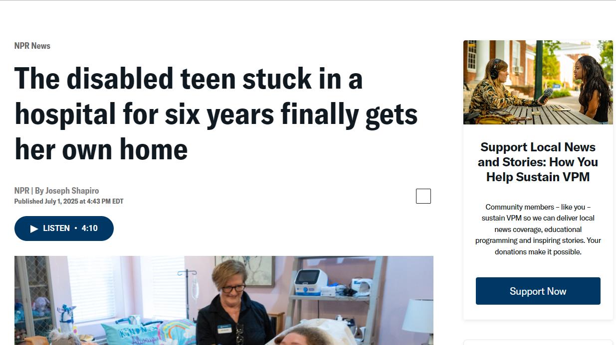 Screenshot of VPM article