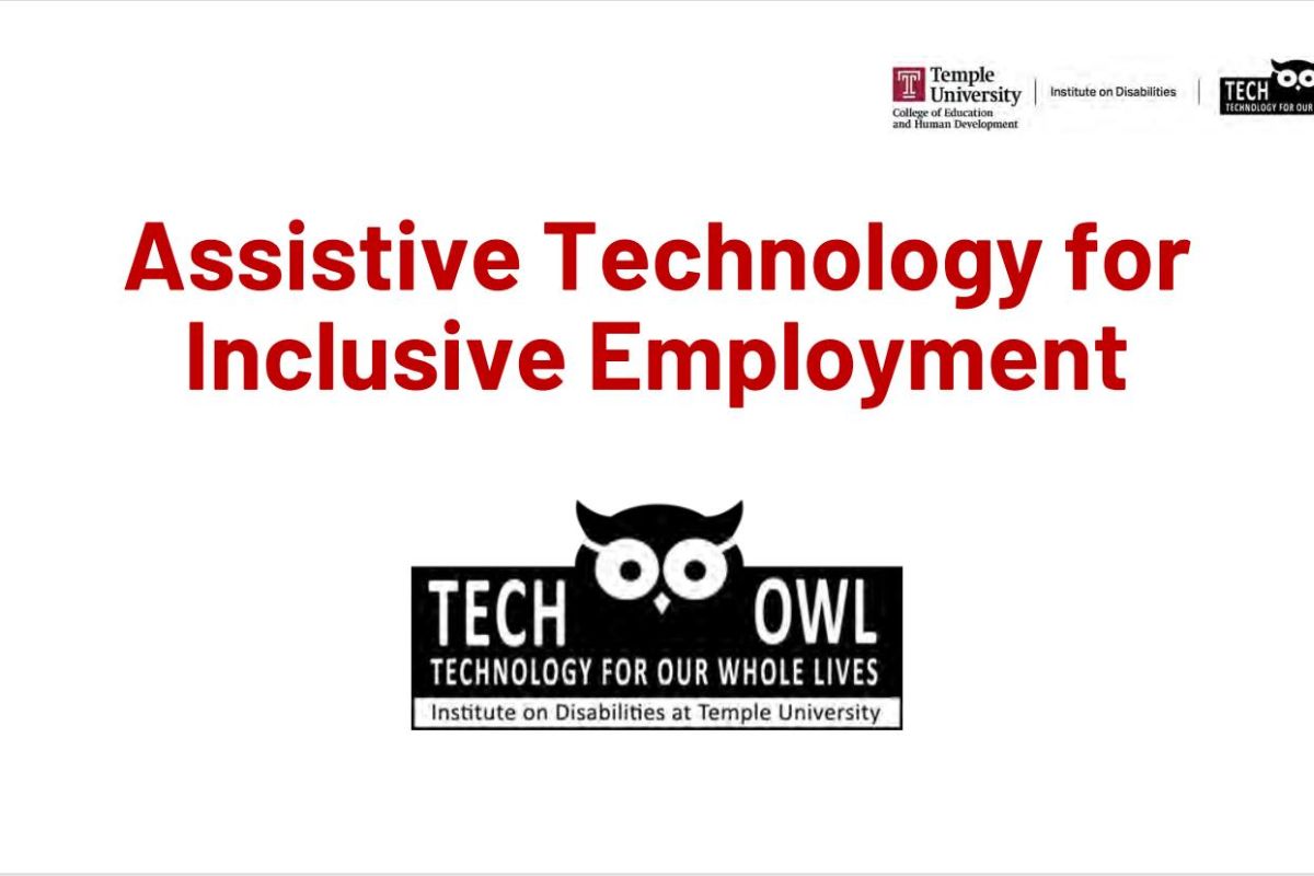 Intro Slide for the Assistive Technology for Inclusive Employment Slideshow